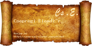 Csepregi Elemér névjegykártya