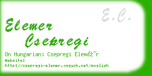 elemer csepregi business card